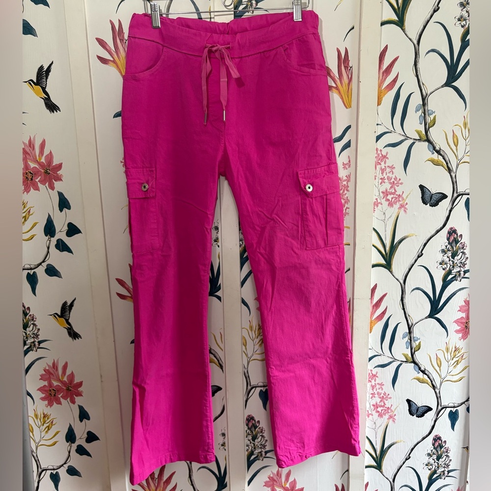 Women's Pink Cargo Pants